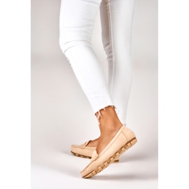 Bekväma beige loafers för dam 2
