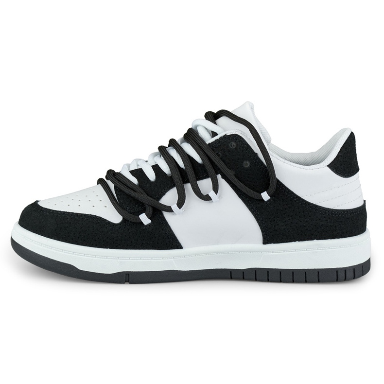 Svarta och vita sportskor för kvinnor mångfärgad 2