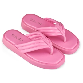 Damflipflops på fuchsiaplattformen rosa 1