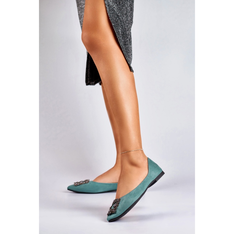 Eleganta damballerinor med dekoration grön 2