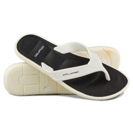 Vita poolflipflops för kvinnor 1