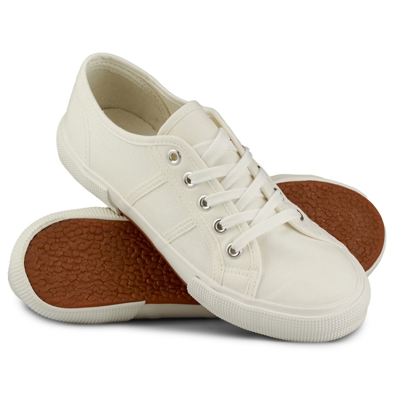 Vita låga sneakers 1