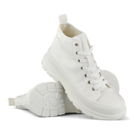 Vita sneakers ovanför ankeln 1