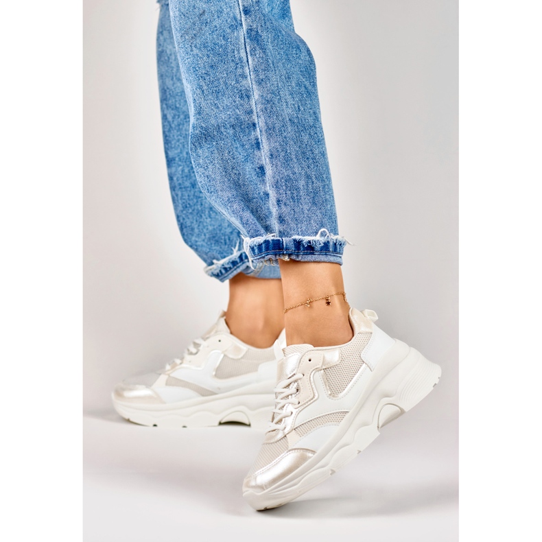 Geori vita sneakers för kvinnor 2