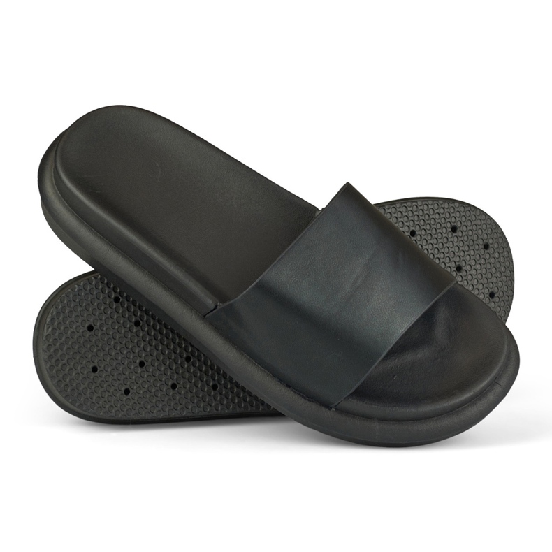 Bekväma klassiska svarta damtofflor 1