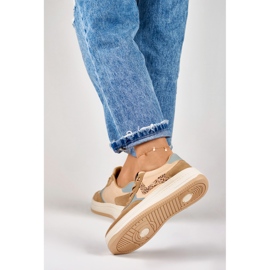 Lara beige sneakers för kvinnor 2