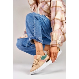 Damsneakers på Eliza-plattformen beige 1