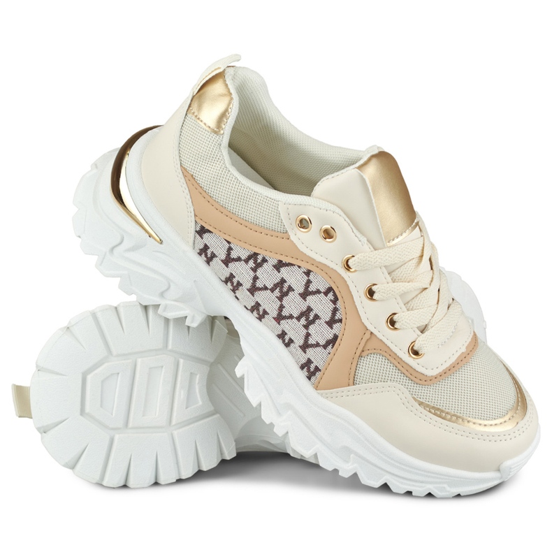 Moderiktiga beige Valir sneakers för kvinnor 1