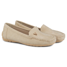 Loafers i beige mocka för damer 1