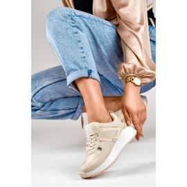 Beige sportskor för kvinnor 1