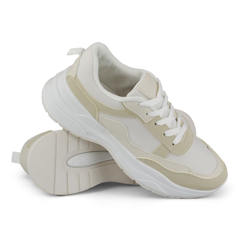 Klassiska Violett sneakers för kvinnor beige 1