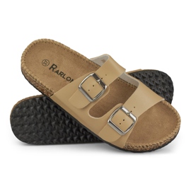 Beige bekväma damtofflor 1