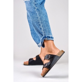 Svarta bekväma damtofflor 2