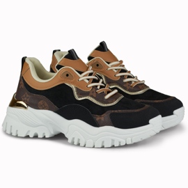 Damsneakers med Fanny-tryck svart 2