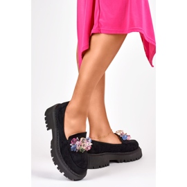 Svarta loafers med pärlor 1