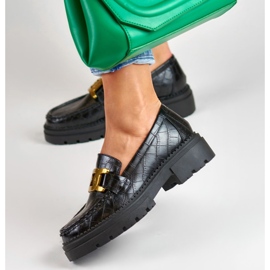 La.Fi Svarta loafers på plattformen 1