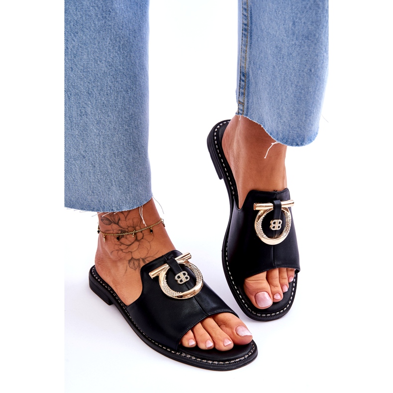 Lädertofflor Komfortskor S.Barski KV-2775-32 Svart 4