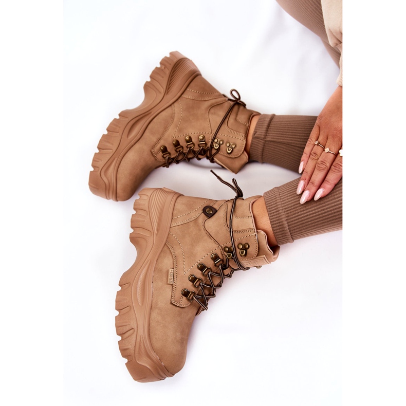 Damstövlar Memory Foam Big Star KK274366 Beige 4