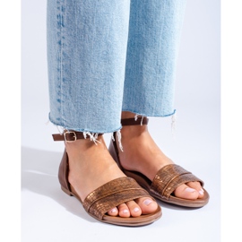 Daszyński bruna sandaler för kvinnor 2