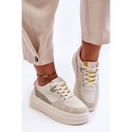 FJ1 Damsportskor på en massiv plattform Flerfärgad Gemma vit 1