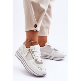 FJ1 Damsportskor med dekorativ dragkedja Vit Cairo 1