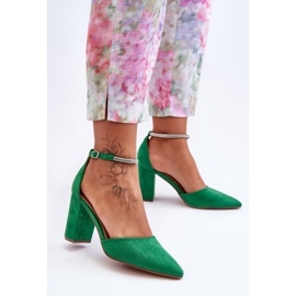 Mockapumpar med grön diamant Cubic Zirconia 1