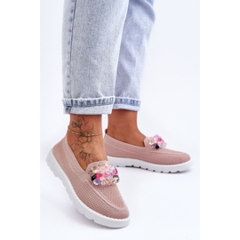 PM1 Slip-On Sneakers för kvinnor med utsmyckningar Rosa Taylor 1