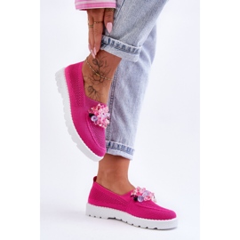 PM1 Slip-On Sneakers för kvinnor med stenar Fuchsia Enkel rosa 2