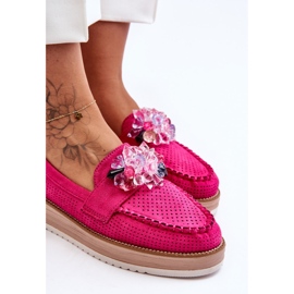PM1 Platform Loafers för kvinnor med stenar Fuchsia Elonore rosa 2