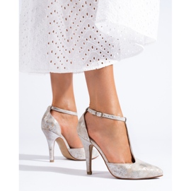 Shelovet silver högklackade pumps 1