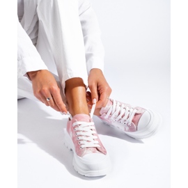 Shelovet rosa platåsneakers 1