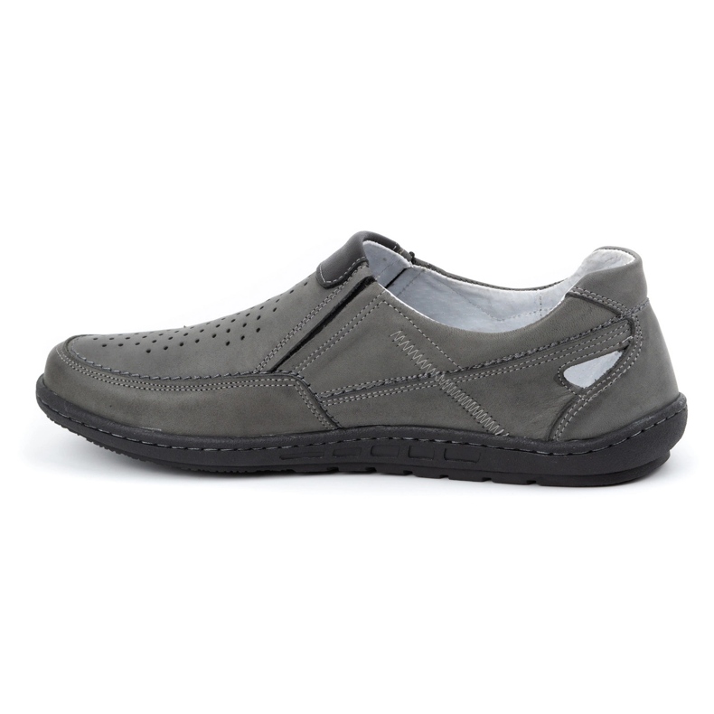 Olivier Grå lädersoffor för män för sommaren 602 1