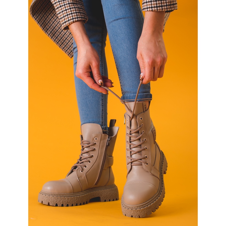 Shelovet beige läderväskor för kvinnor 1