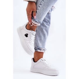 FJ1 Klassiska Sportskor Med Hjärta Vitt Och Svart Amore 2