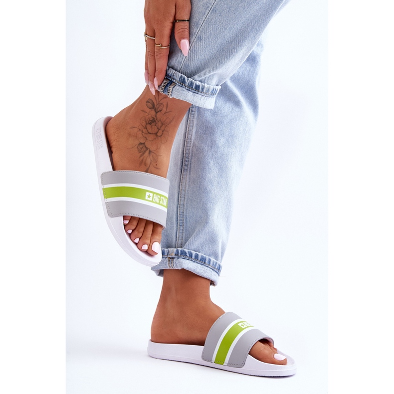 Lätt skumtofflor Big Star JJ274647 Vit-Grå 2