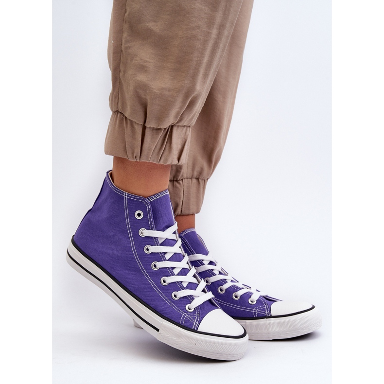 FR1 Klassiska High Top Sneakers för kvinnor Lila Remos purpur 1