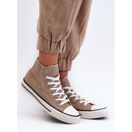 FR1 Klassiska High Top Sneakers Damer Beige Remos 1