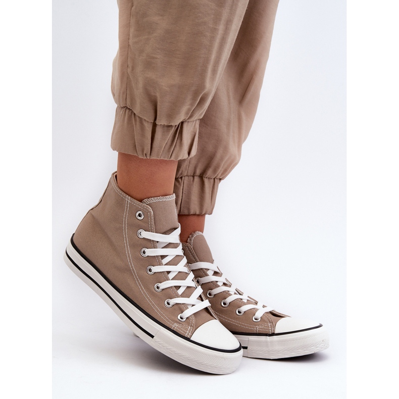 FR1 Klassiska High Top Sneakers Damer Beige Remos 1