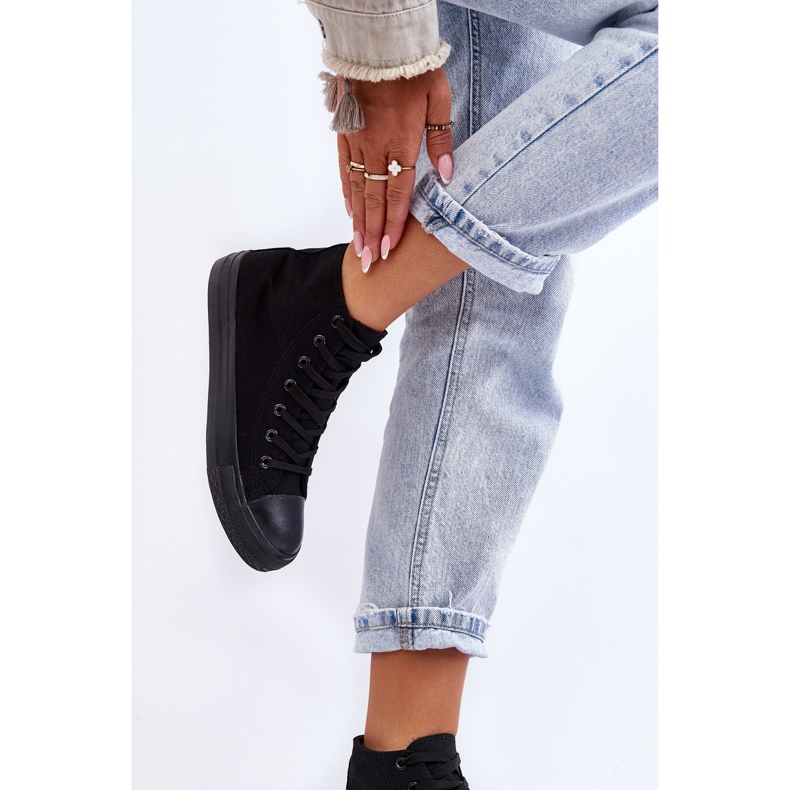 FR1 Klassiska High Top Sneakers för kvinnor Svarta Remos 2