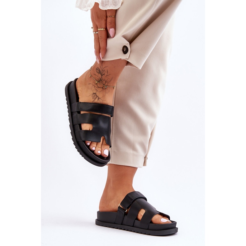 Klassiska svarta Molie-tofflor för kvinnor 2