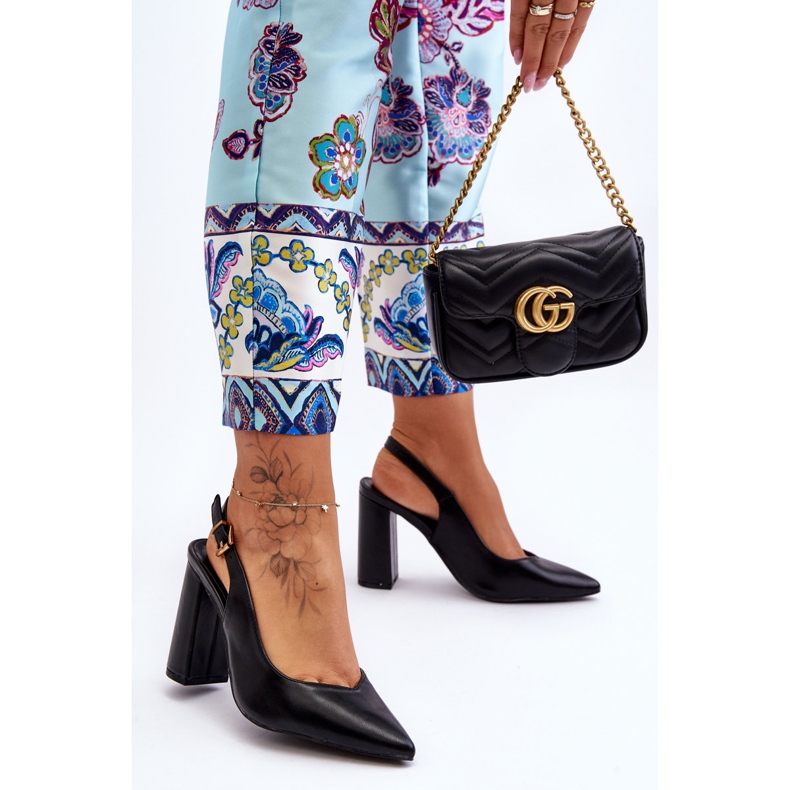 Klassiska Peep Toe Pumps Black My Love svart 1