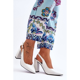 Klassiska Peep Toe Pumps White My Love vit 2