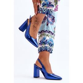 Klassiska High Heel Pumps Blue My Love blå 1