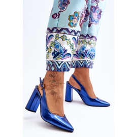 Klassiska High Heel Pumps Blue My Love blå 2