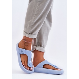 Apollo blå skum flip flops för damer 2