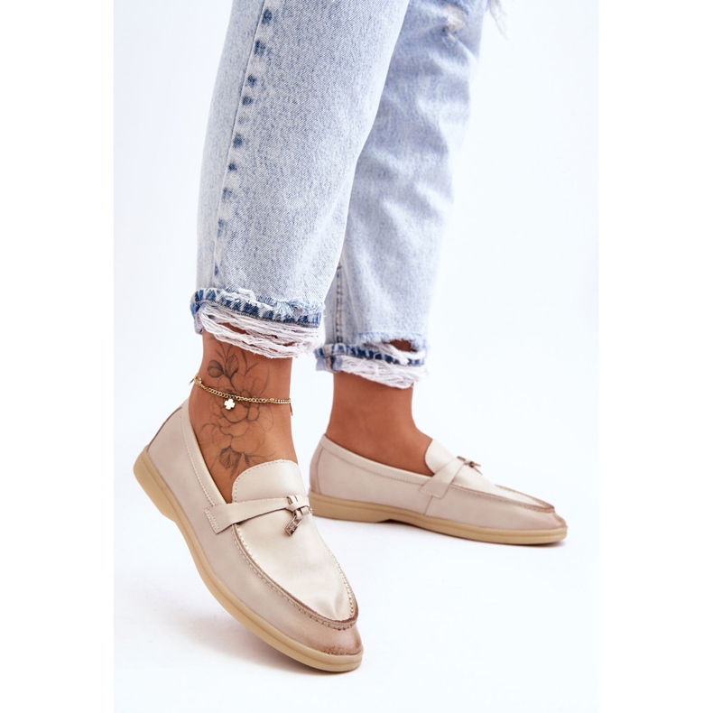 PM1 Klassiska Dam Loafers Beige Cortez 1