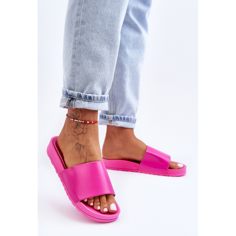 Klassiska damtofflor Fuchsia Rolien rosa 1