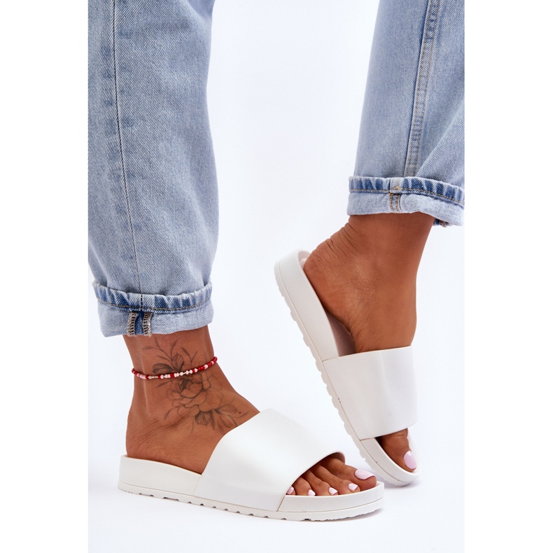 Klassiska damtofflor Vita Rolien 2