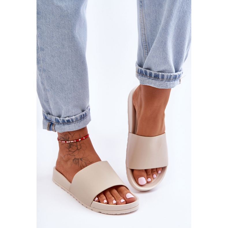 Klassiska Damtofflor Beige Rolien 1