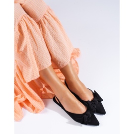 Balettkläder i svart mocka med rosett från Shelovet 1